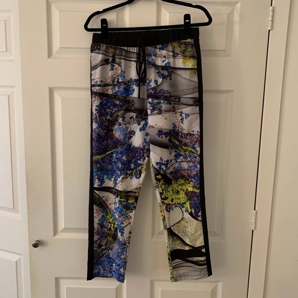Clover Canyon Floral Purple Elastic Pants
